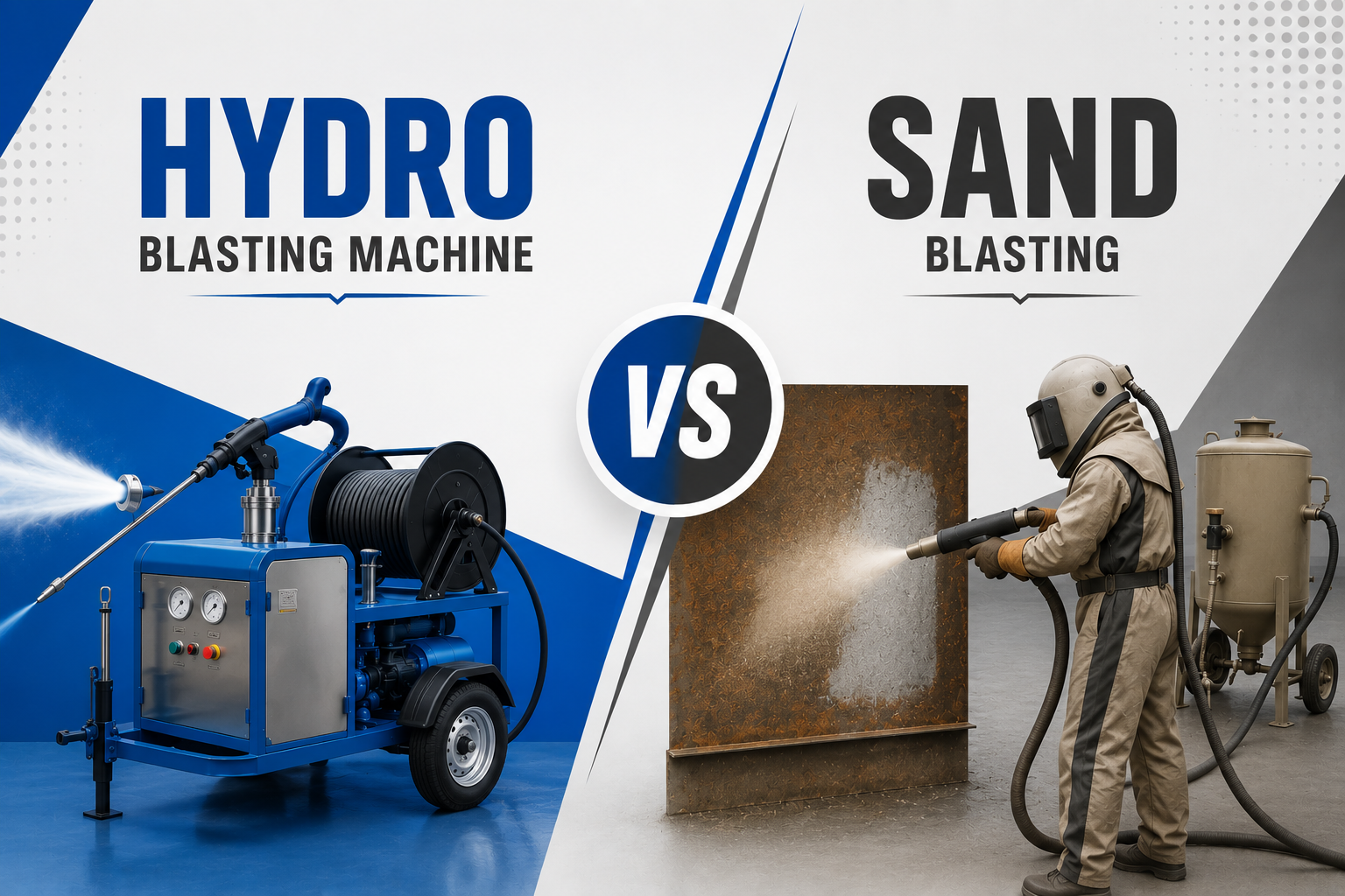Hydro Blasting Machine vs Sand Blasting